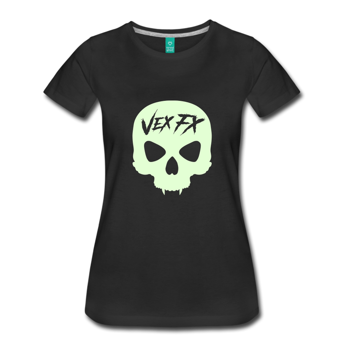 Glow In The Dark Skull T - black