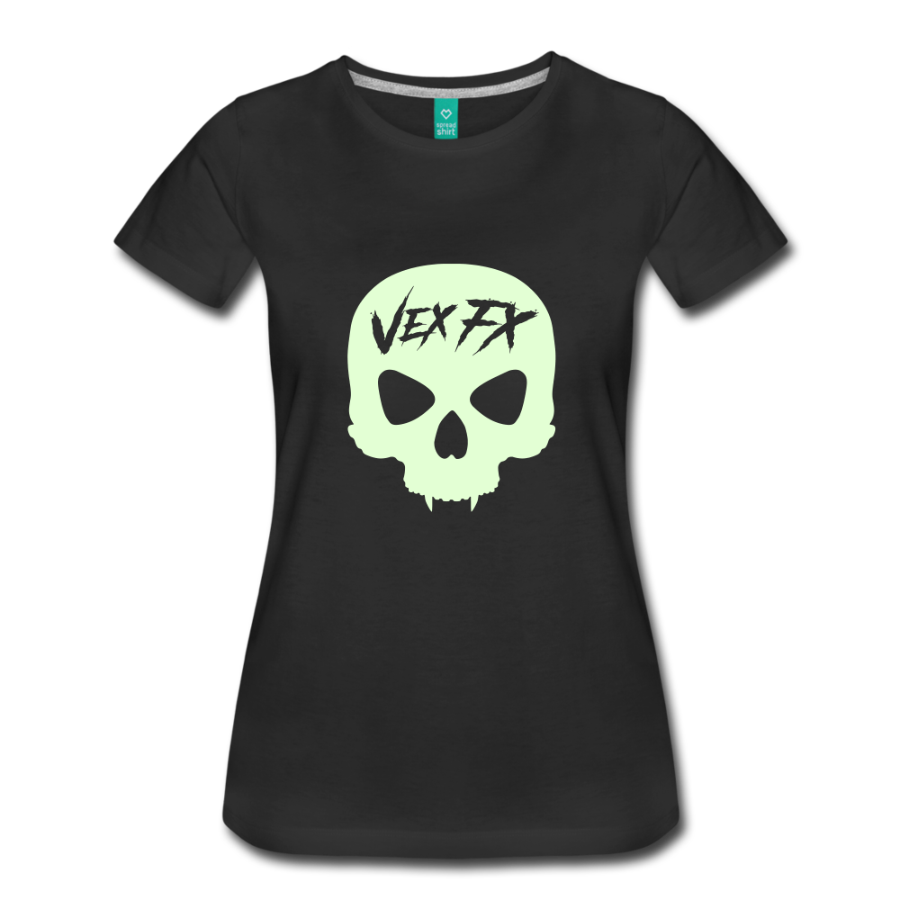 Glow In The Dark Skull T - black