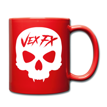 White Skull Mug - red