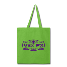 Purple Logo Tote - lime green