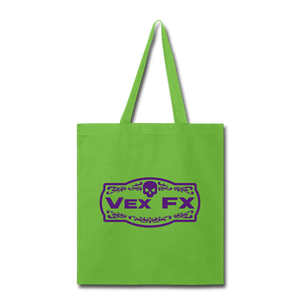 Purple Logo Tote - lime green