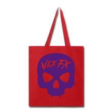 Purple Skull Tote - red