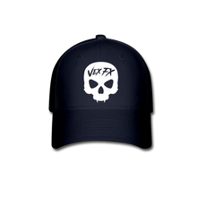 White Skull Flexfit Cap - navy