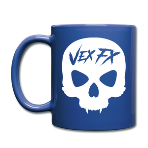 White Skull Mug - royal blue