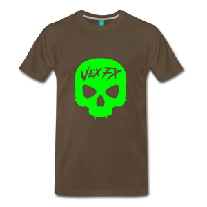 Neon Green Skull - noble brown