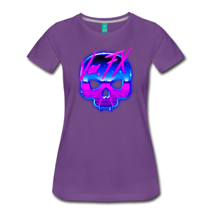 Synthwave Skull T - purple