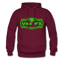 Neon Green Logo Hoodie - burgundy