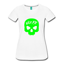 Neon Green Skull T - white