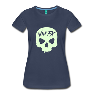 Glow In The Dark Skull T - navy