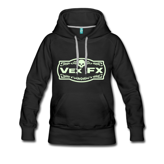 Glow In The Dark Logo Hoodie - black