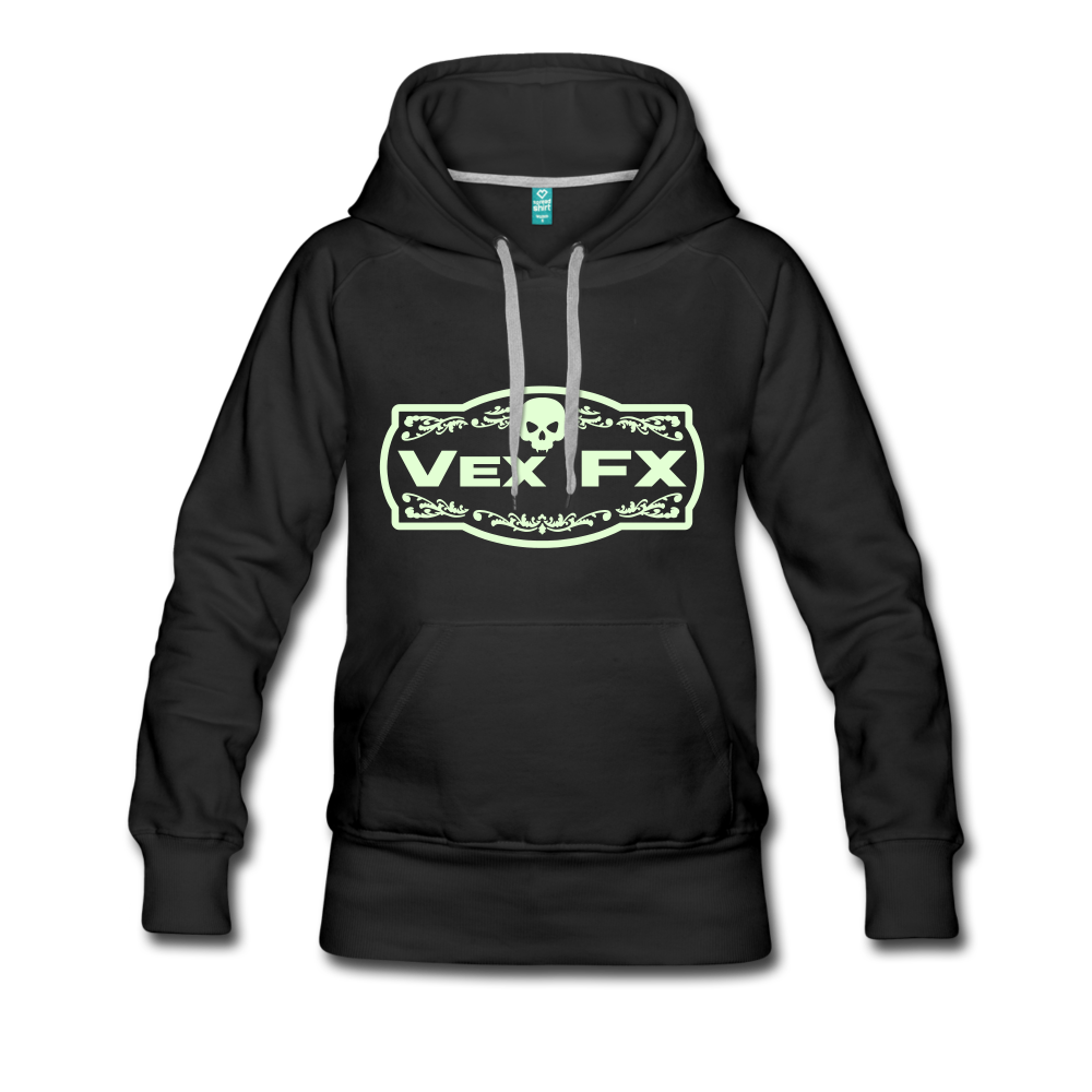 Glow In The Dark Logo Hoodie - black