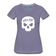 White Skull T - washed violet