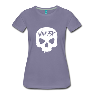 White Skull T - washed violet