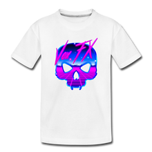 80s Synthwave Skull - white