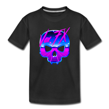 80s Synthwave Skull - black