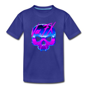 80s Synthwave Skull - royal blue