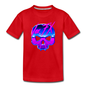 80s Synthwave Skull - red