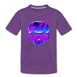 80s Synthwave Skull - purple